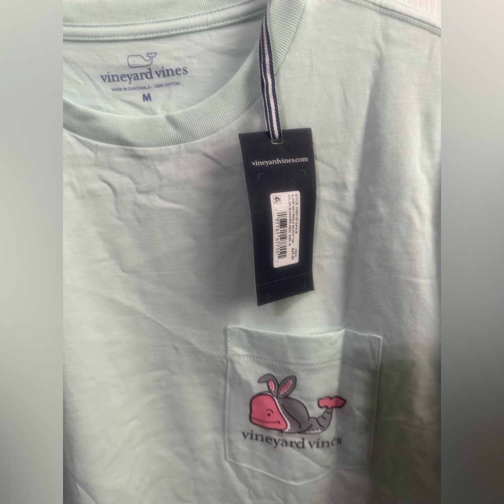 Vineyard Vines Kids Mint Whale Bunny Tee - Picture 4 of 5